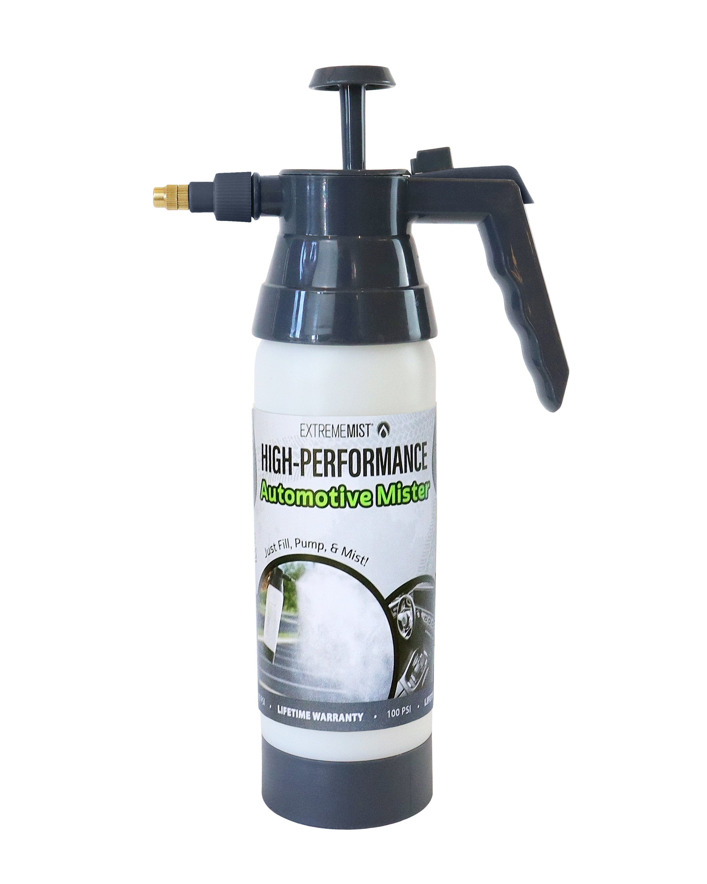 automotive mister pump-up sprayer with label