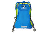 back of blue misting hydration backpack
