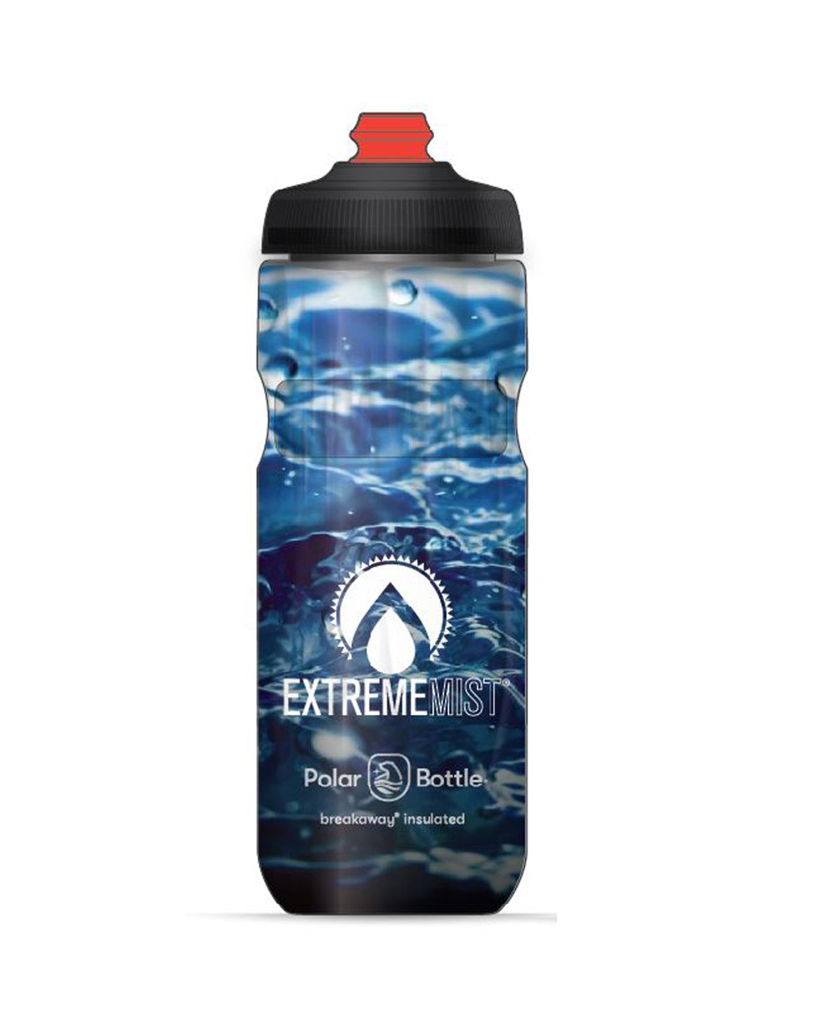 athletic water bottle with water design