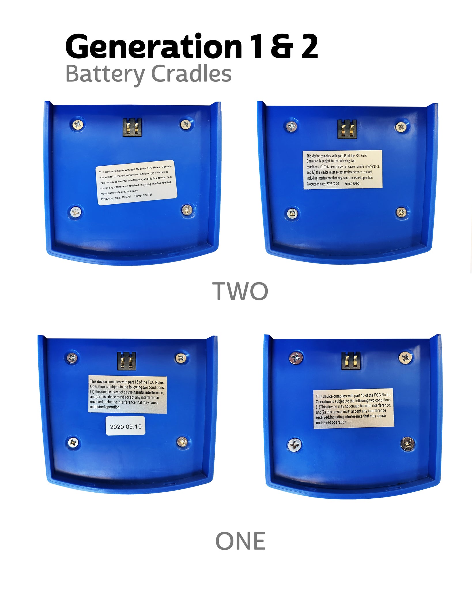 battery cradles for misting pumps