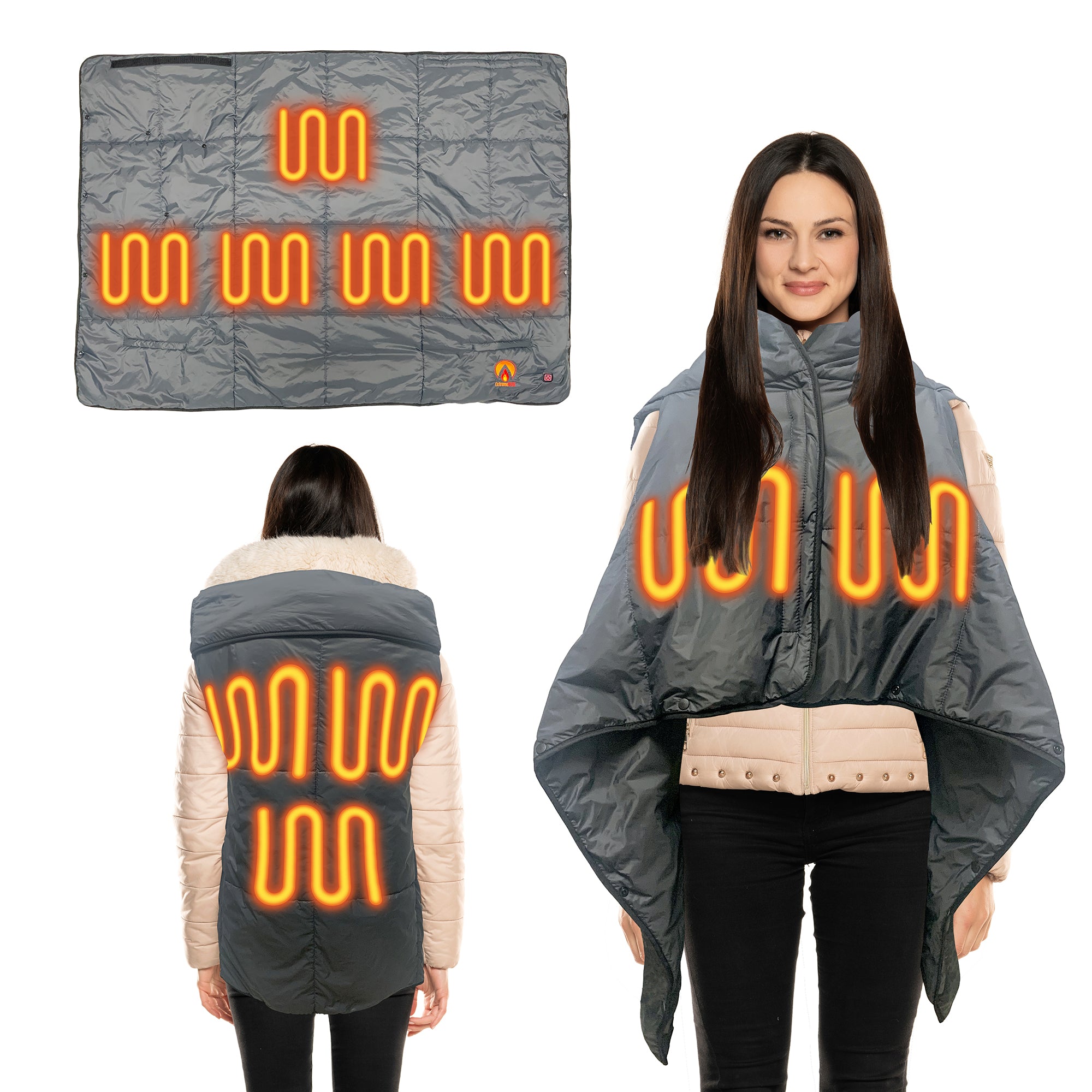 ExtremeHEAT Heated Blanket and Heated Chair Bundle