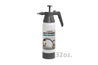 High-performance spray bottle with a white label on a white background