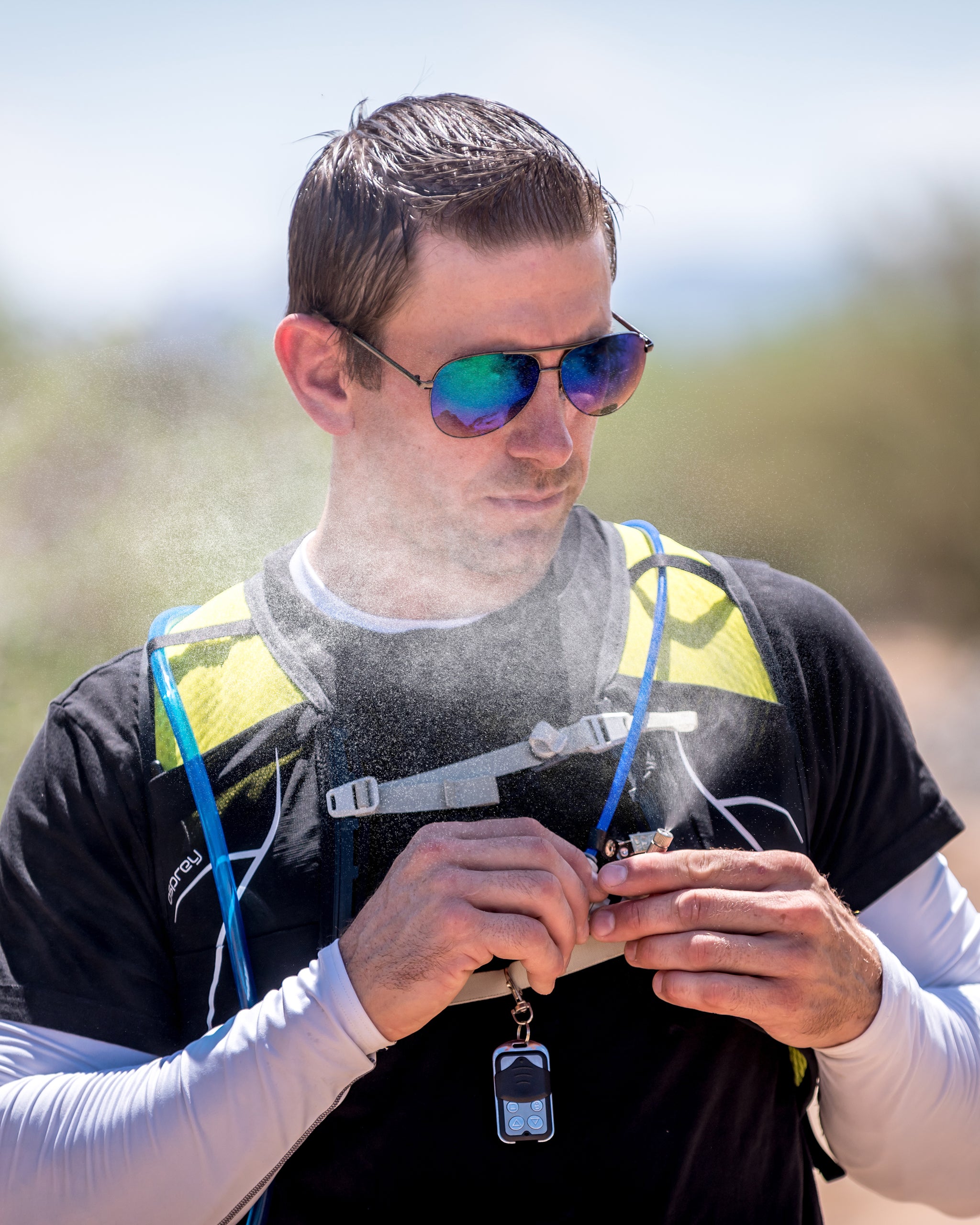 Misting Backpack Hydration Pack Retrofit Kit – Misting & Drinking Cooling System