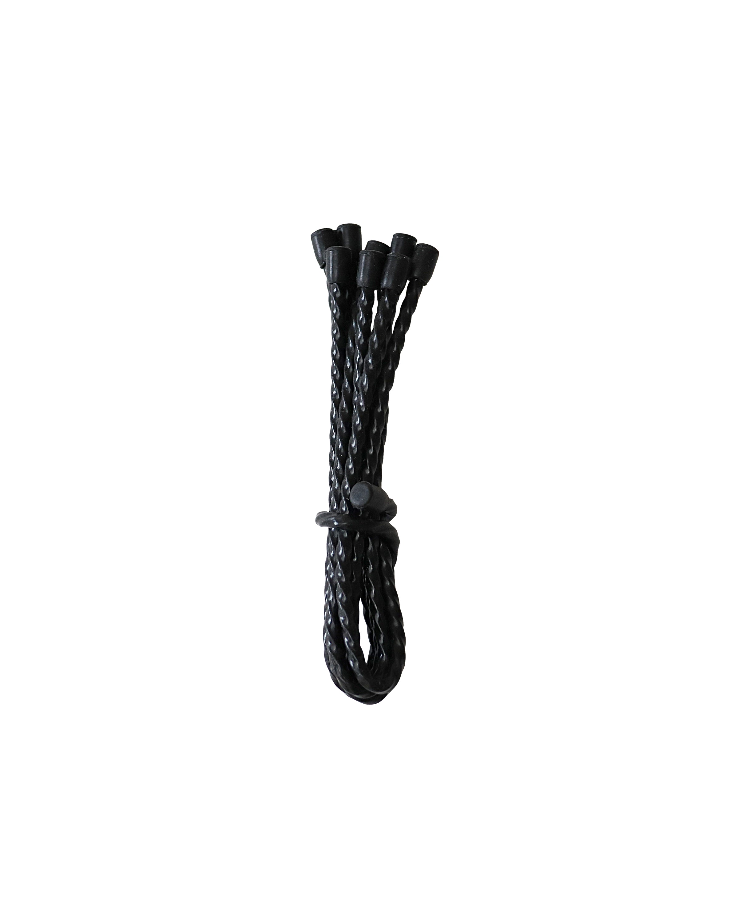 bundle of rubberized twist ties for setting up portable misting system