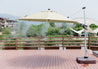 misting umbrella on patio deck