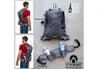 gray misting hydration backpack and detachable waist pack combo